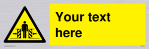 WV5184: Custom Crushing Hazard Sign