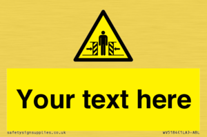 WV5184: Custom Crushing Hazard Sign