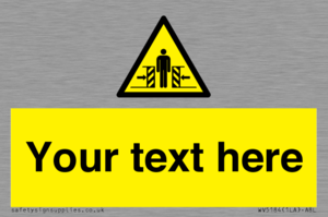 WV5184: Custom Crushing Hazard Sign