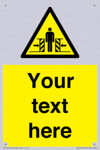 WV5184: Custom Crushing Hazard Sign