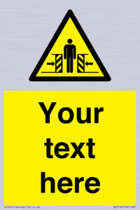 WV5184: Custom Crushing Hazard Sign