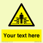 WV5184: Custom Crushing Hazard Sign