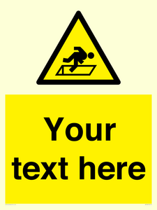WV5186: Custom Warning Hatch Sign