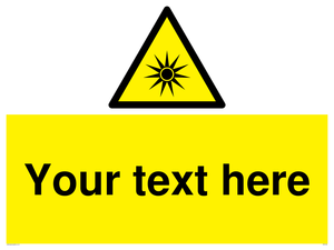 WV5190: Custom Optical Radiation Sign