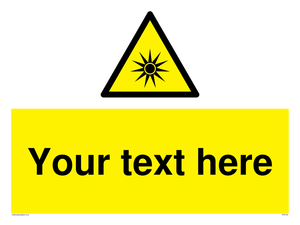 WV5190: Custom Optical Radiation Sign