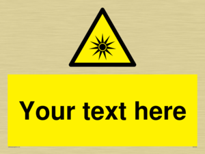 WV5190: Custom Optical Radiation Sign