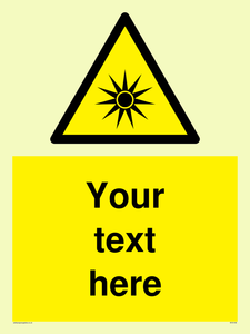 WV5190: Custom Optical Radiation Sign