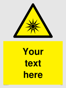 WV5190: Custom Optical Radiation Sign