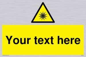 WV5190: Custom Optical Radiation Sign