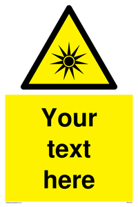 WV5190: Custom Optical Radiation Sign