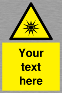 WV5190: Custom Optical Radiation Sign