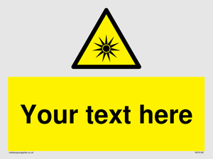 WV5190: Custom Optical Radiation Sign