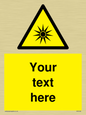 WV5190: Custom Optical Radiation Sign
