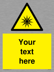 WV5190: Custom Optical Radiation Sign