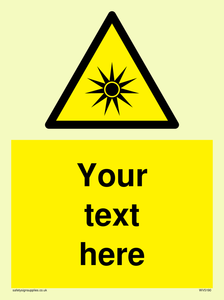 WV5190: Custom Optical Radiation Sign