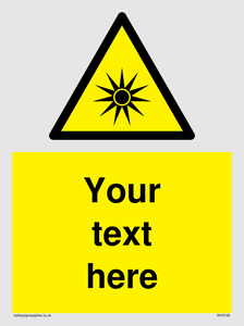 WV5190: Custom Optical Radiation Sign