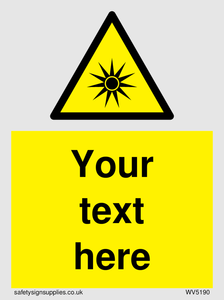 WV5190: Custom Optical Radiation Sign