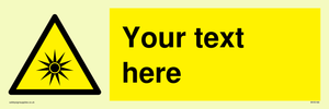 WV5190: Custom Optical Radiation Sign