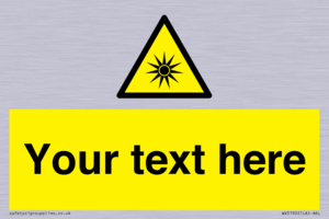 WV5190: Custom Optical Radiation Sign