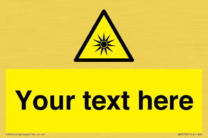 WV5190: Custom Optical Radiation Sign