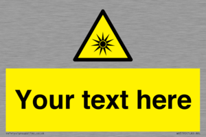 WV5190: Custom Optical Radiation Sign