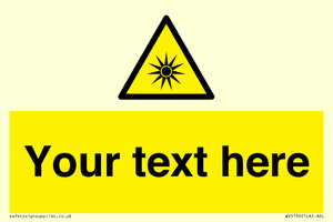 WV5190: Custom Optical Radiation Sign