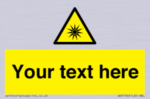 WV5190: Custom Optical Radiation Sign