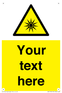 WV5190: Custom Optical Radiation Sign