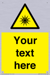 WV5190: Custom Optical Radiation Sign