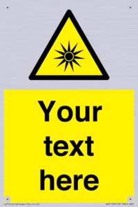 WV5190: Custom Optical Radiation Sign