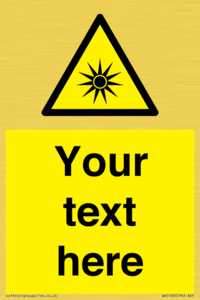 WV5190: Custom Optical Radiation Sign