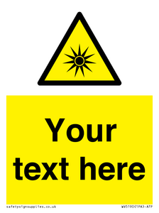 WV5190: Custom Optical Radiation Sign