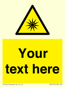 WV5190: Custom Optical Radiation Sign