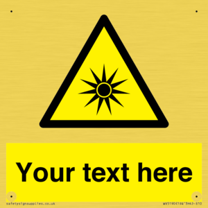 WV5190: Custom Optical Radiation Sign