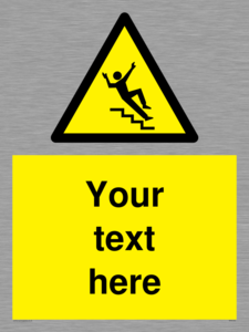 WV5191: Custom Slippery Stairs Sign