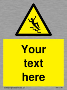 WV5191: Custom Slippery Stairs Sign