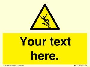 WV5191: Custom Slippery Stairs Sign