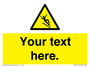WV5191: Custom Slippery Stairs Sign