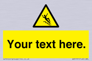 WV5191: Custom Slippery Stairs Sign