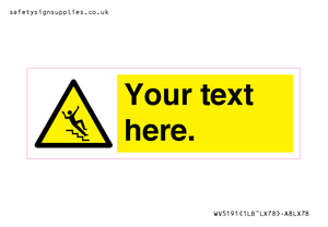 WV5191: Custom Slippery Stairs Sign