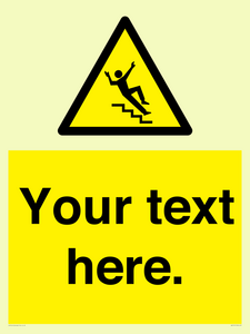 WV5191: Custom Slippery Stairs Sign