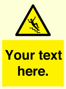 WV5191: Custom Slippery Stairs Sign