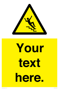 WV5191: Custom Slippery Stairs Sign