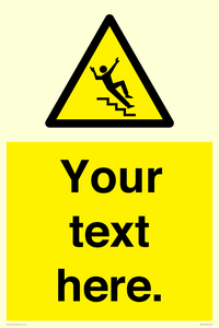 WV5191: Custom Slippery Stairs Sign
