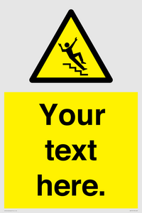 WV5191: Custom Slippery Stairs Sign