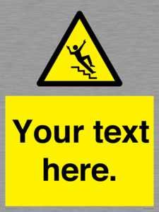 WV5191: Custom Slippery Stairs Sign