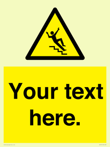 WV5191: Custom Slippery Stairs Sign