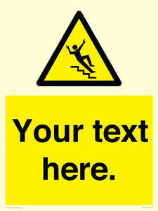 WV5191: Custom Slippery Stairs Sign