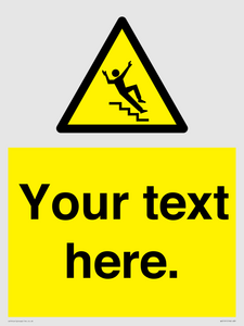 WV5191: Custom Slippery Stairs Sign