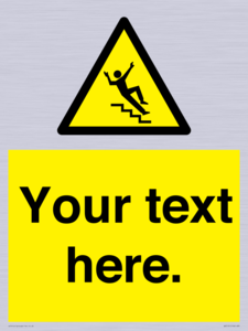 WV5191: Custom Slippery Stairs Sign